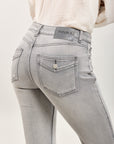 Toxik3 stretch denim bootcut pants with buttoned back pockets
