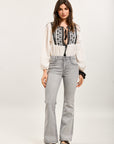 Toxik3 stretch denim bootcut pants with buttoned back pockets