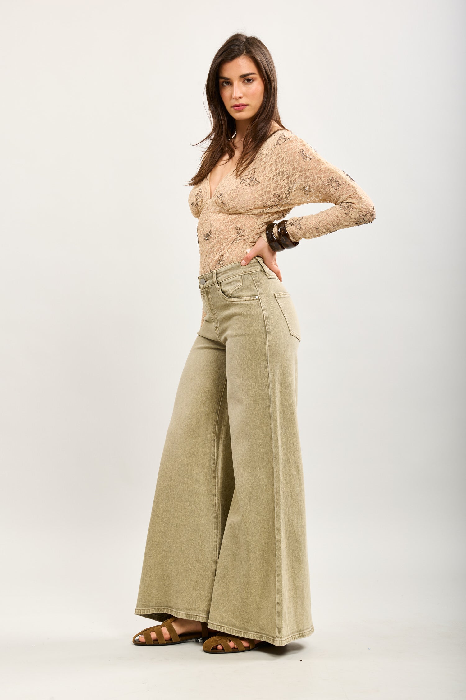 Toxik3 pantalon wide en jean stretch