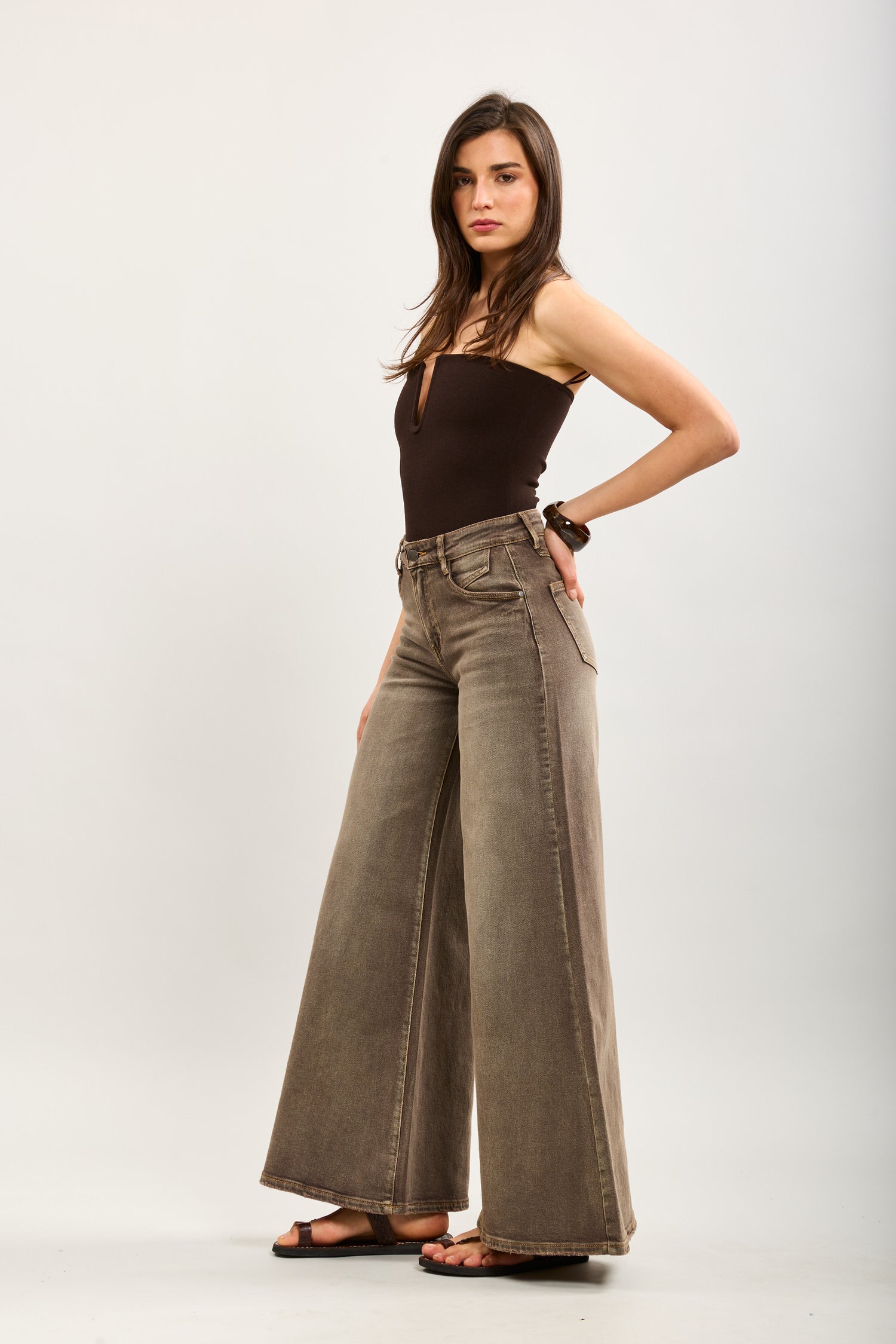 Toxik3 pantalon wide en jean stretch