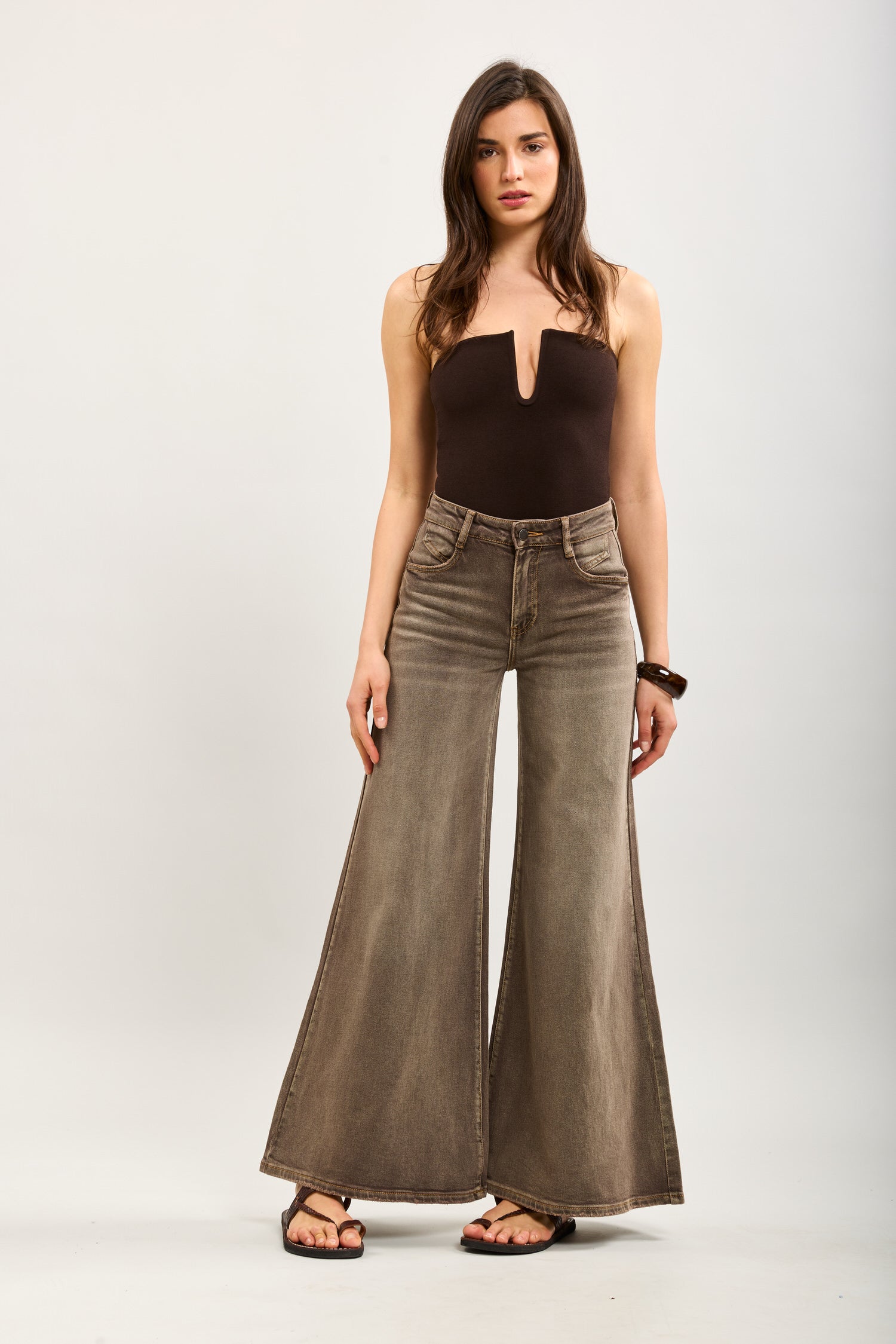 Toxik3 pantalon wide en jean stretch