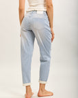 Toxik3 pantalon jean boy cropped denim stretch imprimé