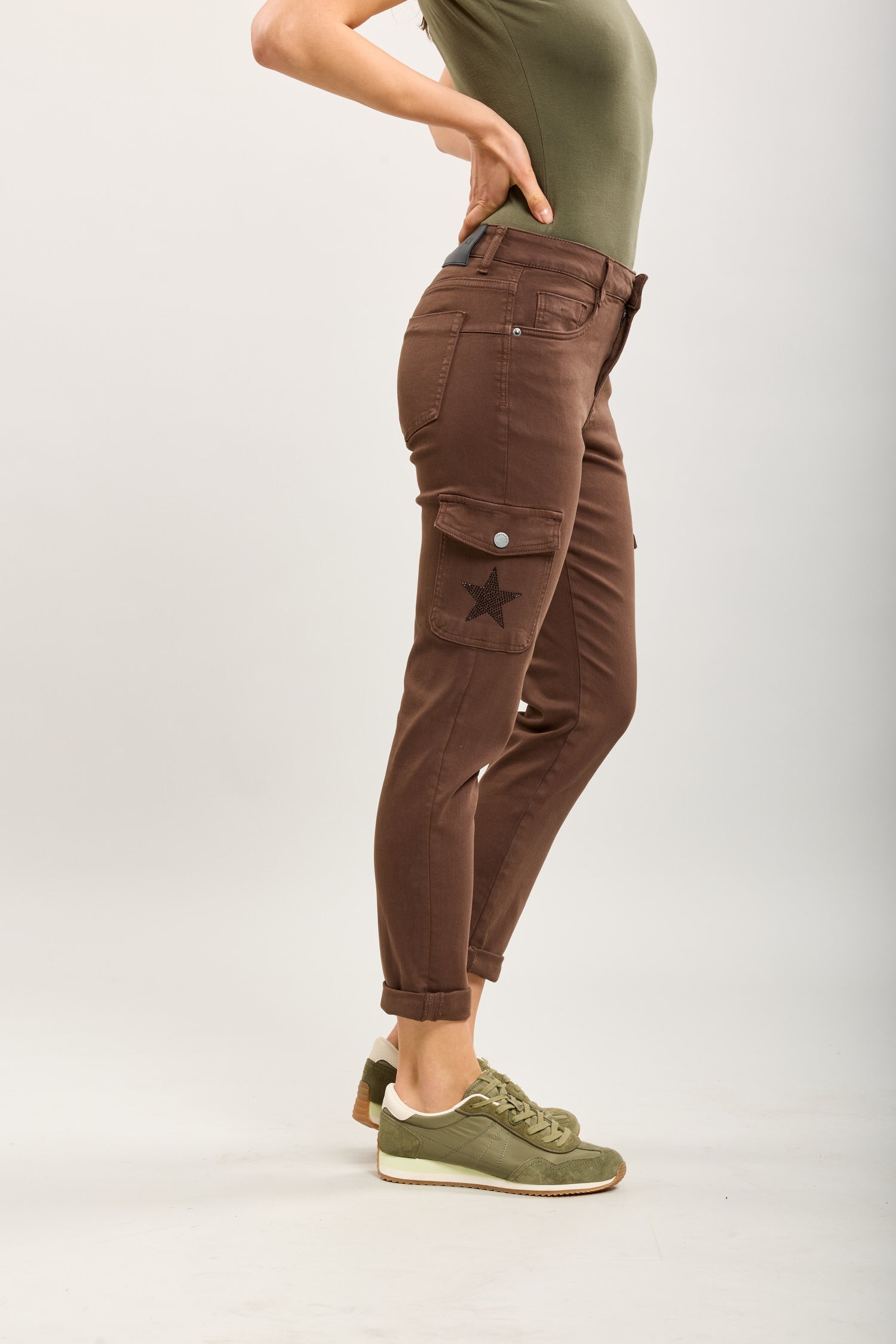 Toxik3 pantalon cargo cropped slim en jean stretch