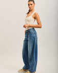 Toxik3 stretch denim balloon jean pants buttons at the waist