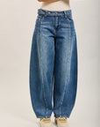 Toxik3 stretch denim balloon jean pants buttons at the waist