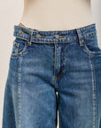 Toxik3 stretch denim balloon jean pants buttons at the waist