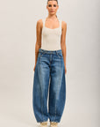 Toxik3 stretch denim balloon jean pants buttons at the waist