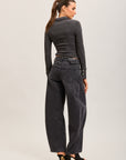 Toxik3 stretch denim balloon jean pants buttons at the waist