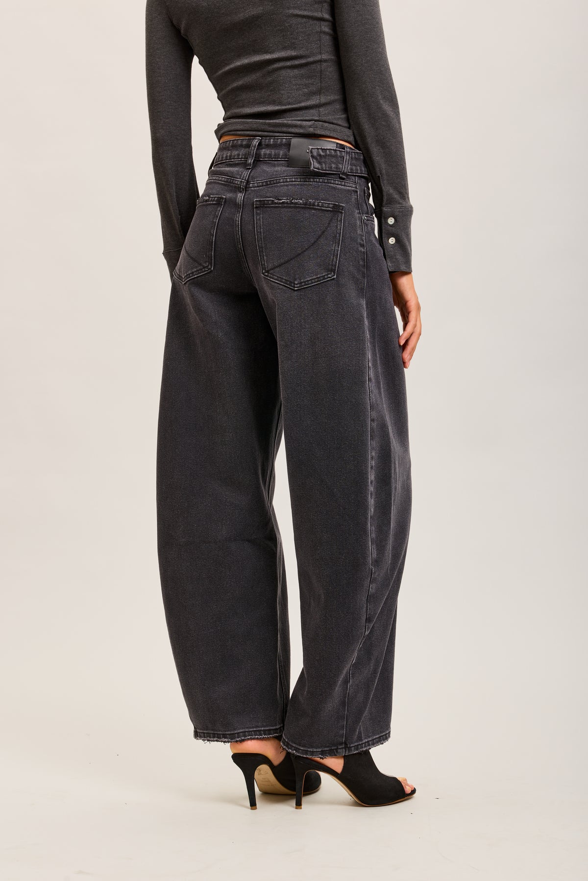 Toxik3 stretch denim balloon jean pants buttons at the waist