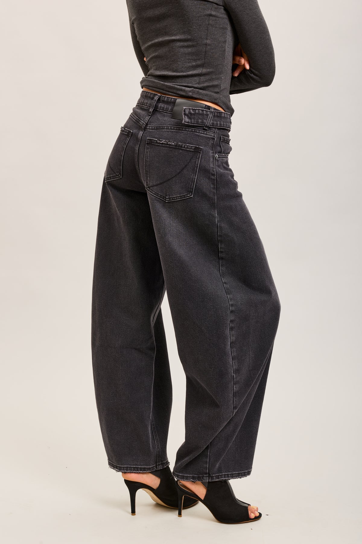 Toxik3 stretch denim balloon jean pants buttons at the waist