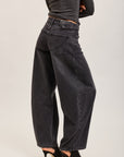 Toxik3 stretch denim balloon jean pants buttons at the waist