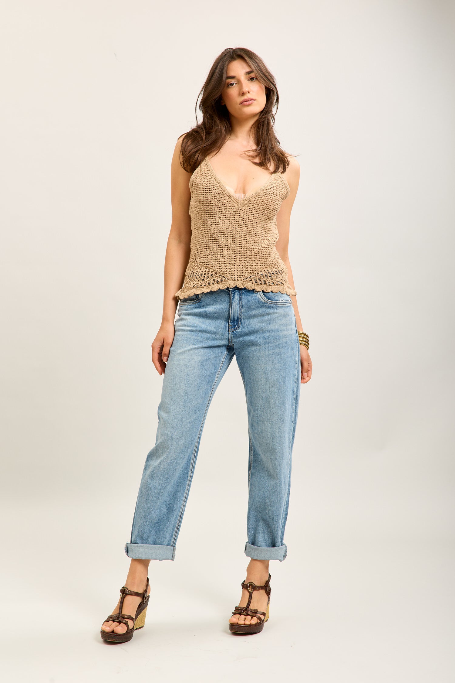 Toxik3 pantalon jean mom denim Lyocell