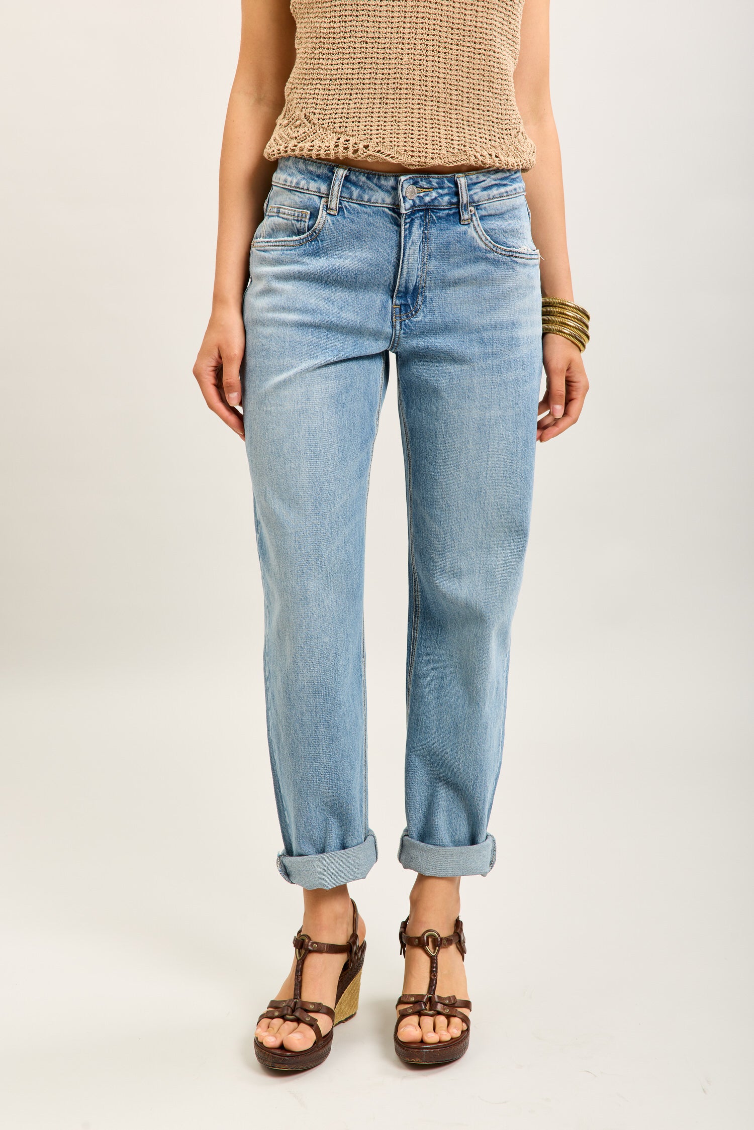 Toxik3 pantalon jean mom denim Lyocell