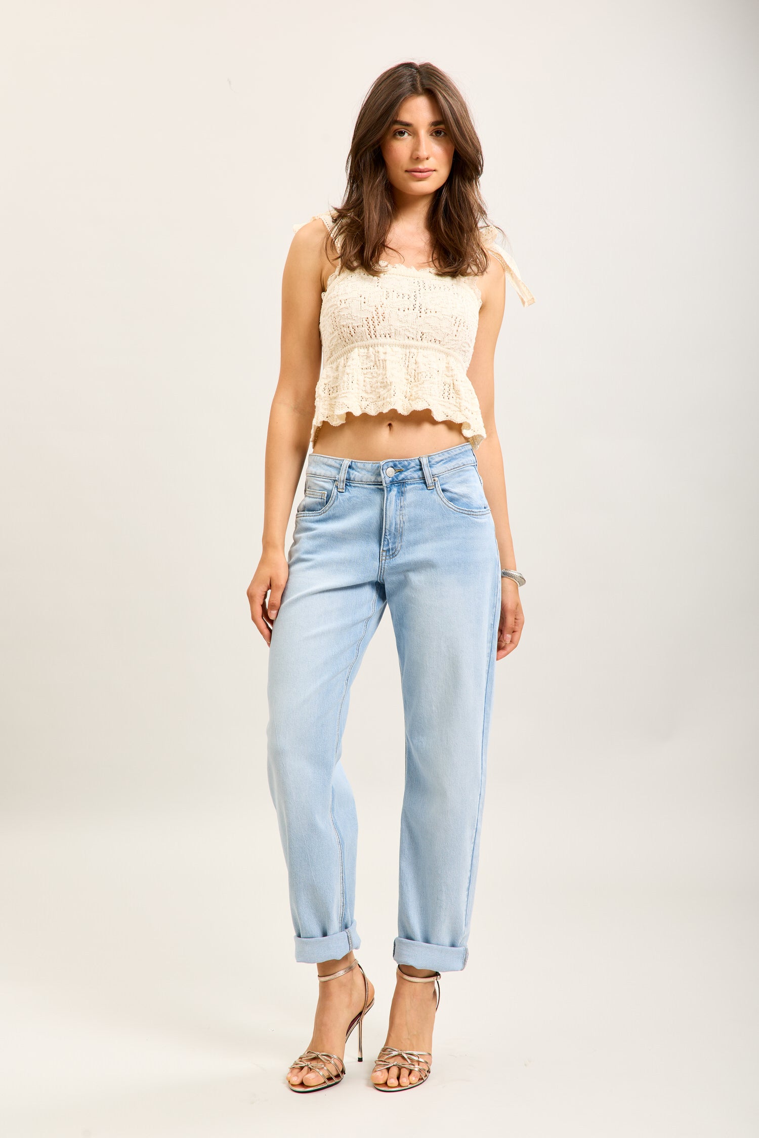 Toxik3 pantalon jean mom denim Lyocell