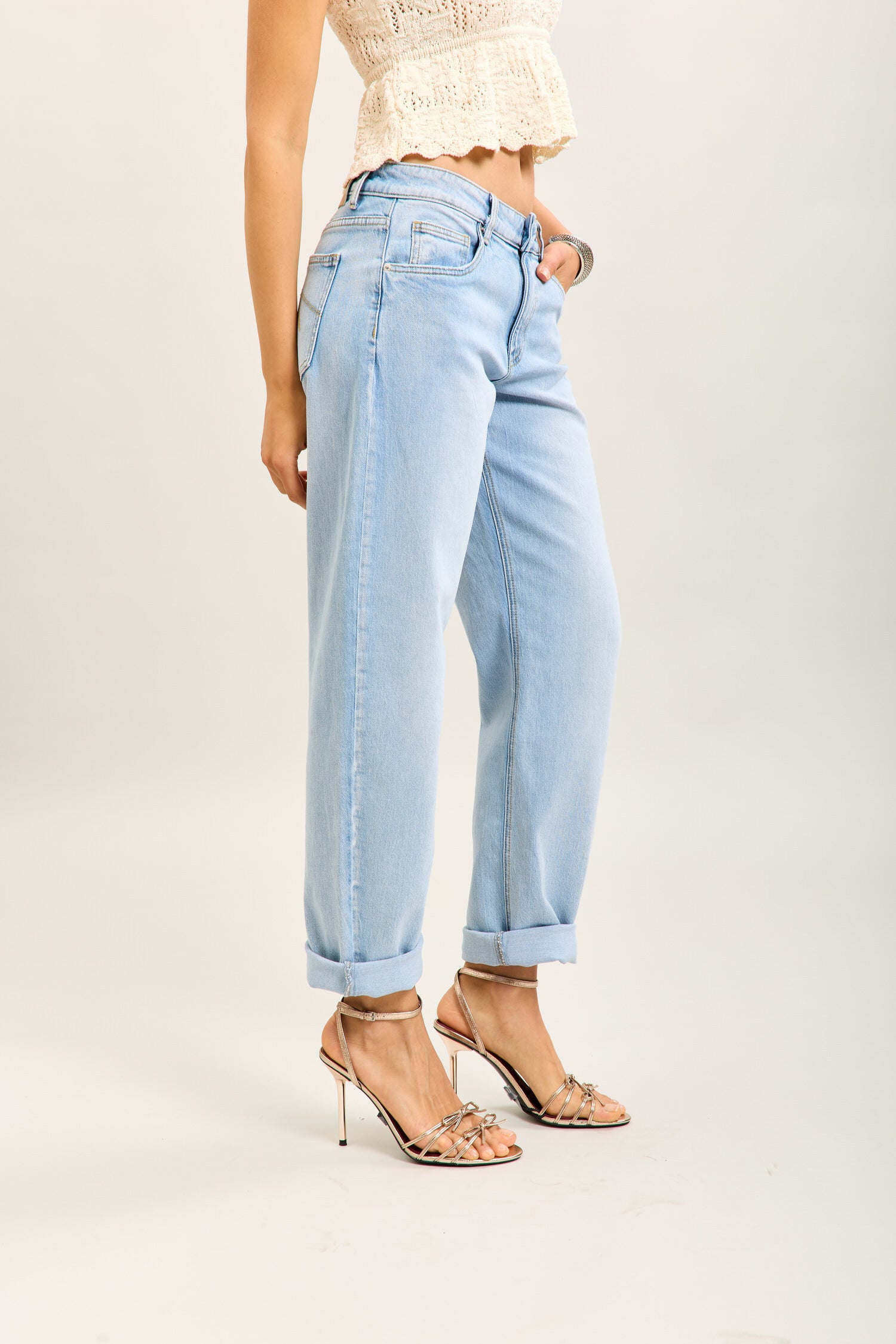Toxik3 pantalon jean mom denim Lyocell