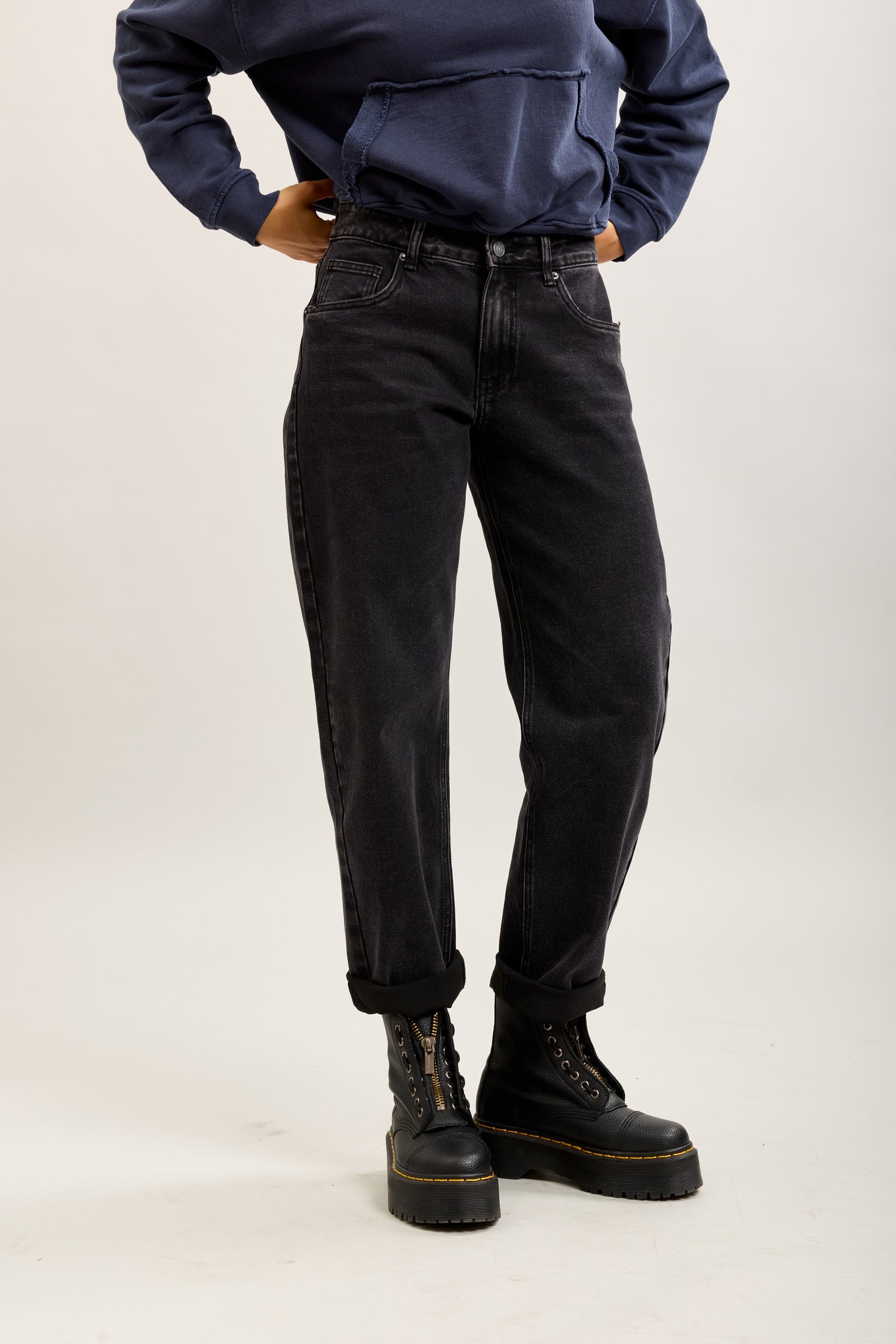 Toxik3 pantalon jean mom denim Lyocell