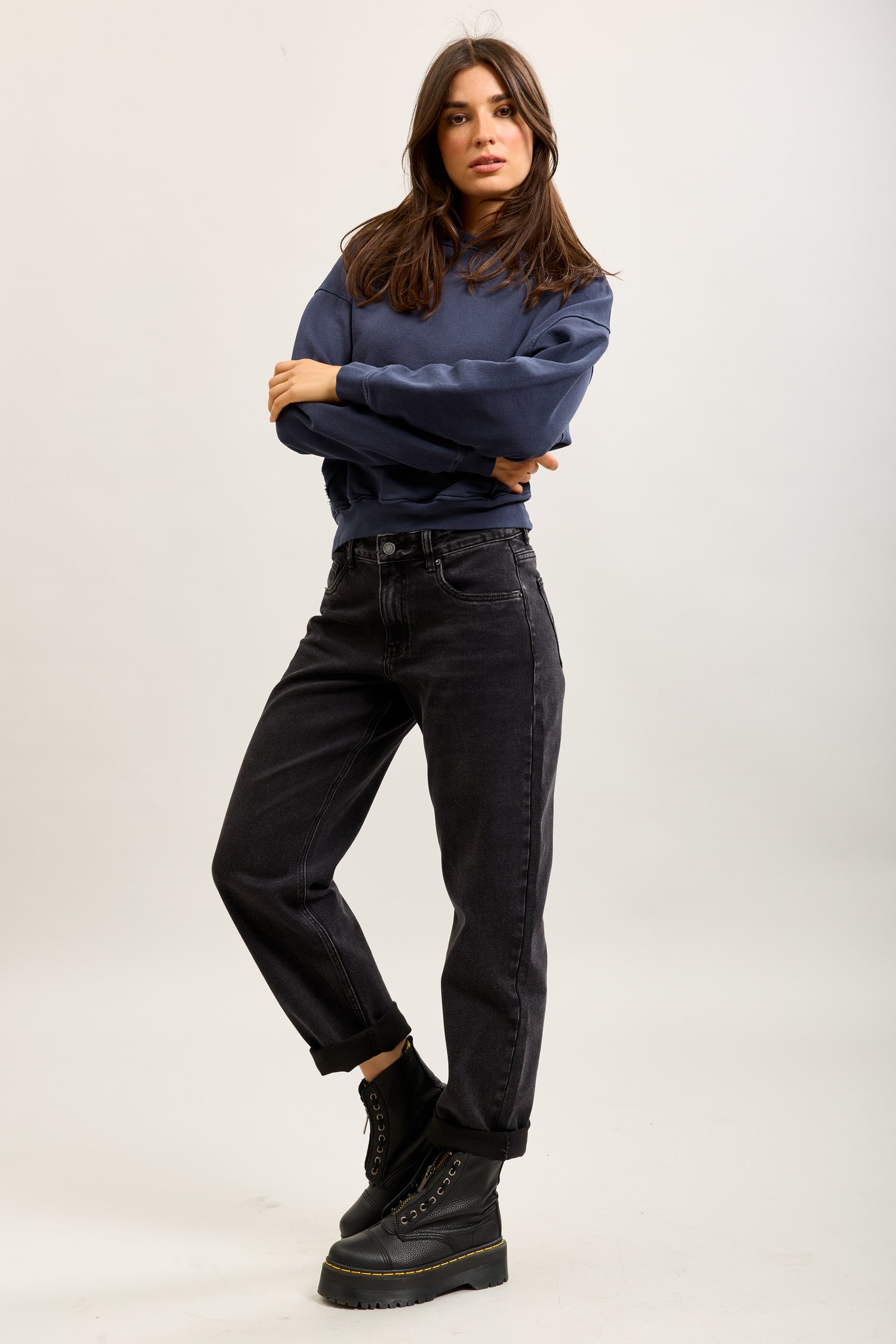 Toxik3 pantalon jean mom denim Lyocell