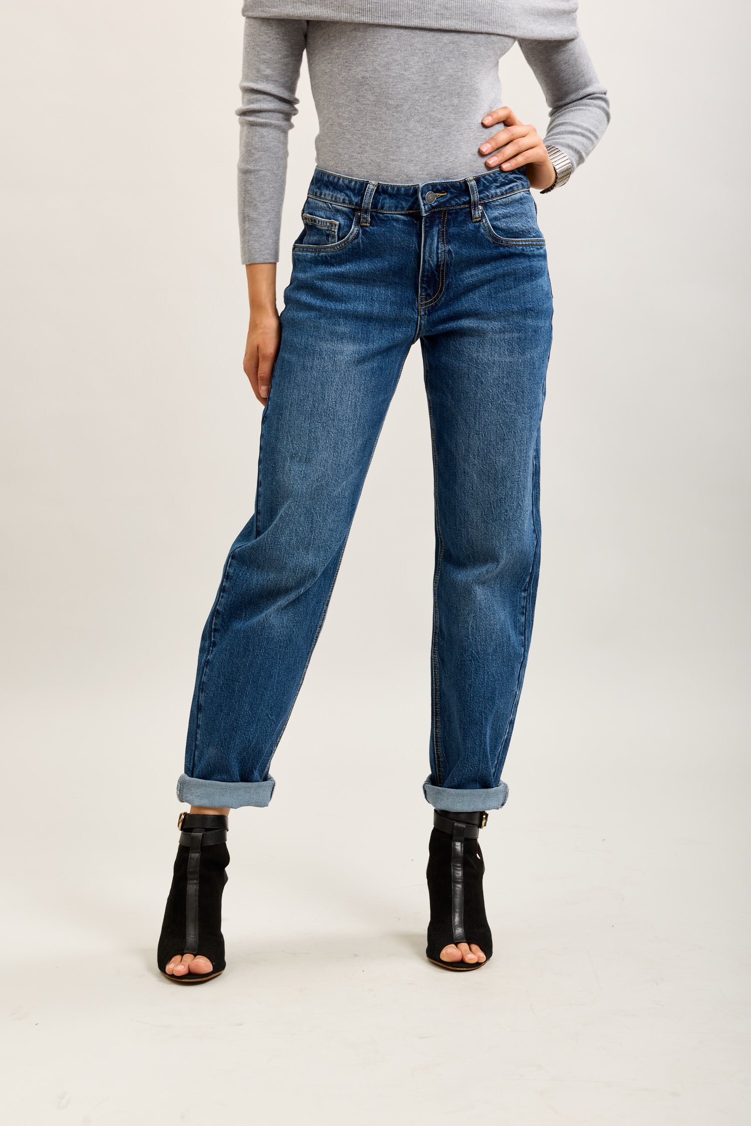 Toxik3 pantalon jean mom denim Lyocell