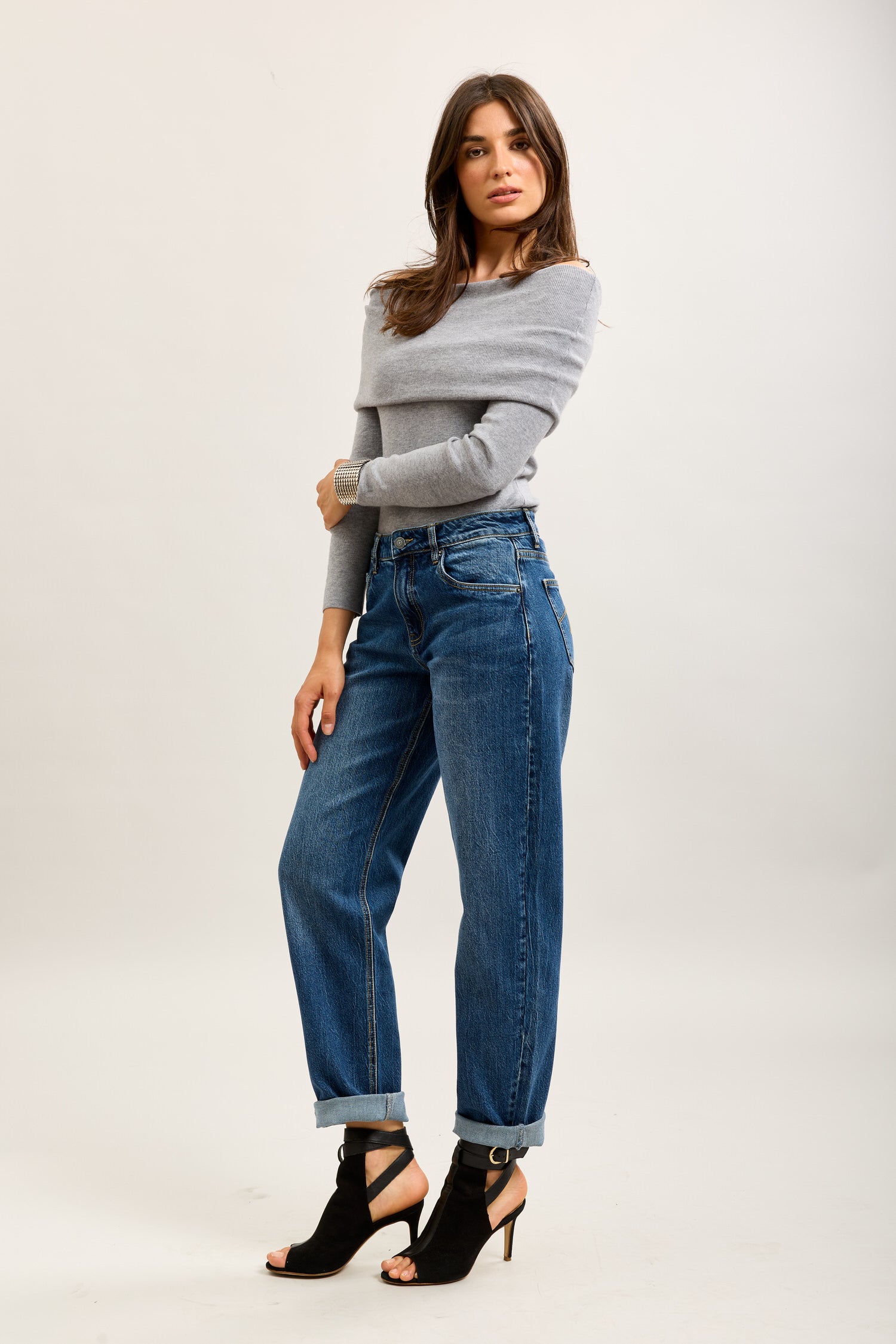 Toxik3 pantalon jean mom denim Lyocell
