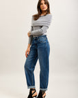 Toxik3 pantalon jean mom denim Lyocell