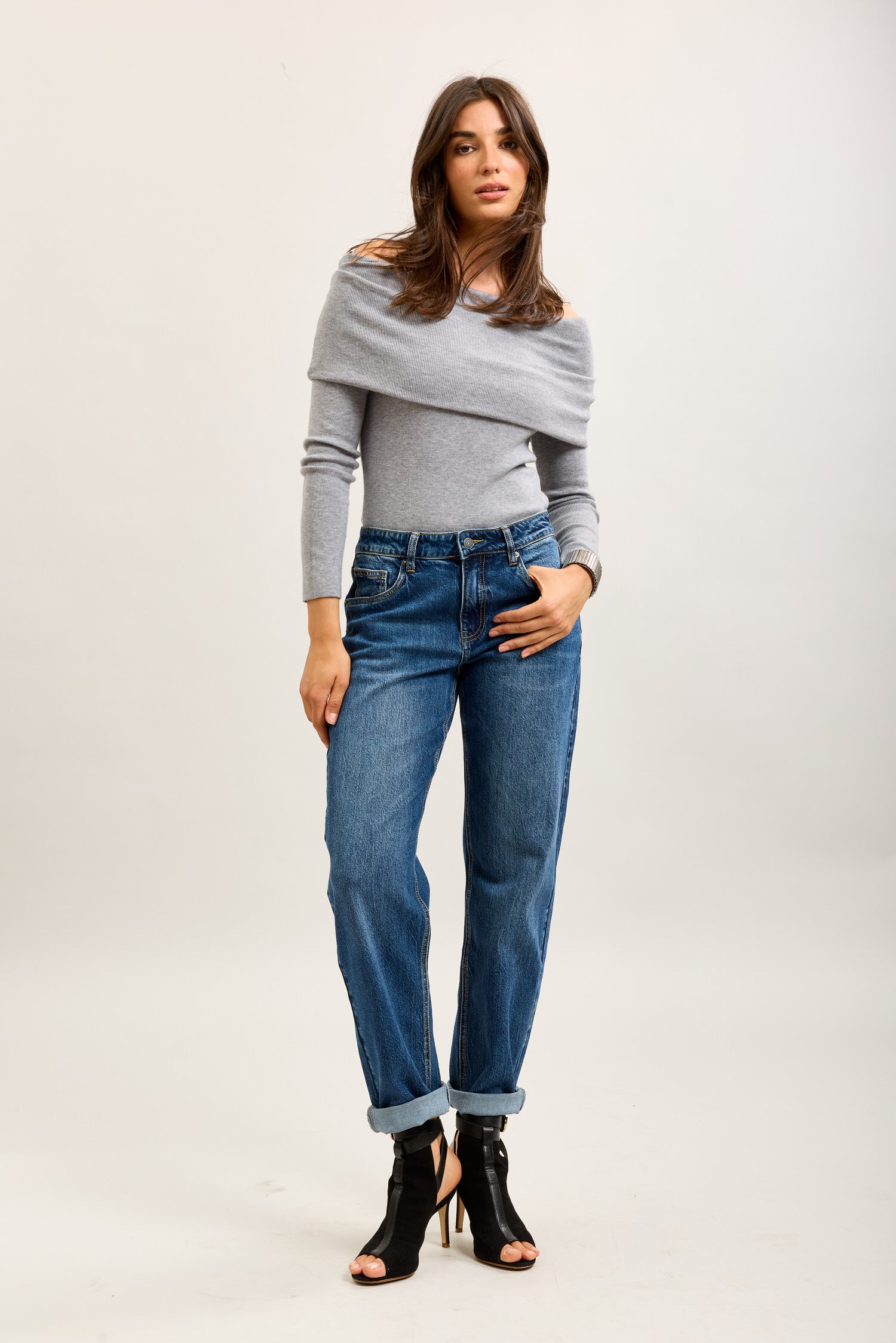 Toxik3 pantalon jean mom denim Lyocell
