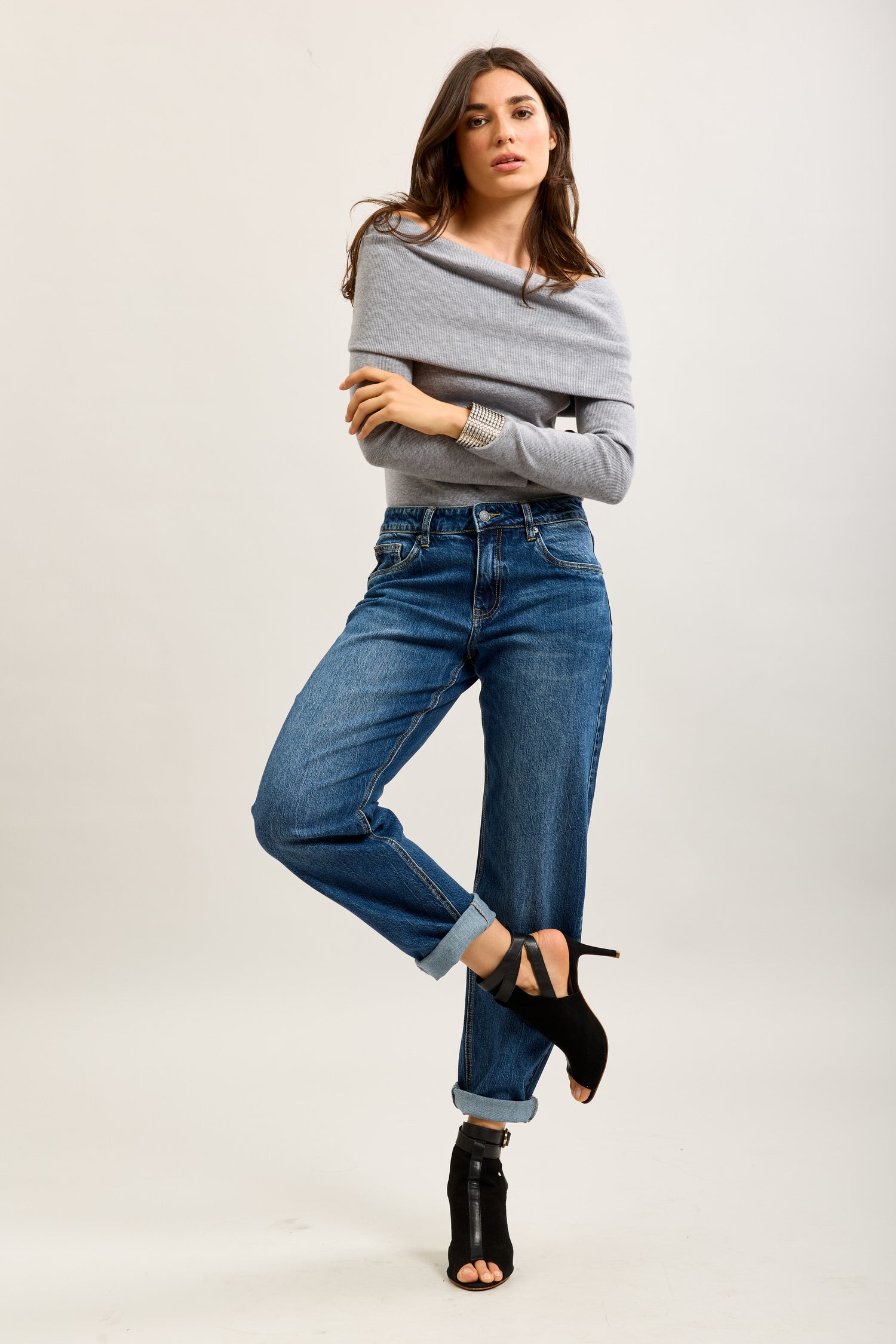 Toxik3 pantalon jean mom denim Lyocell