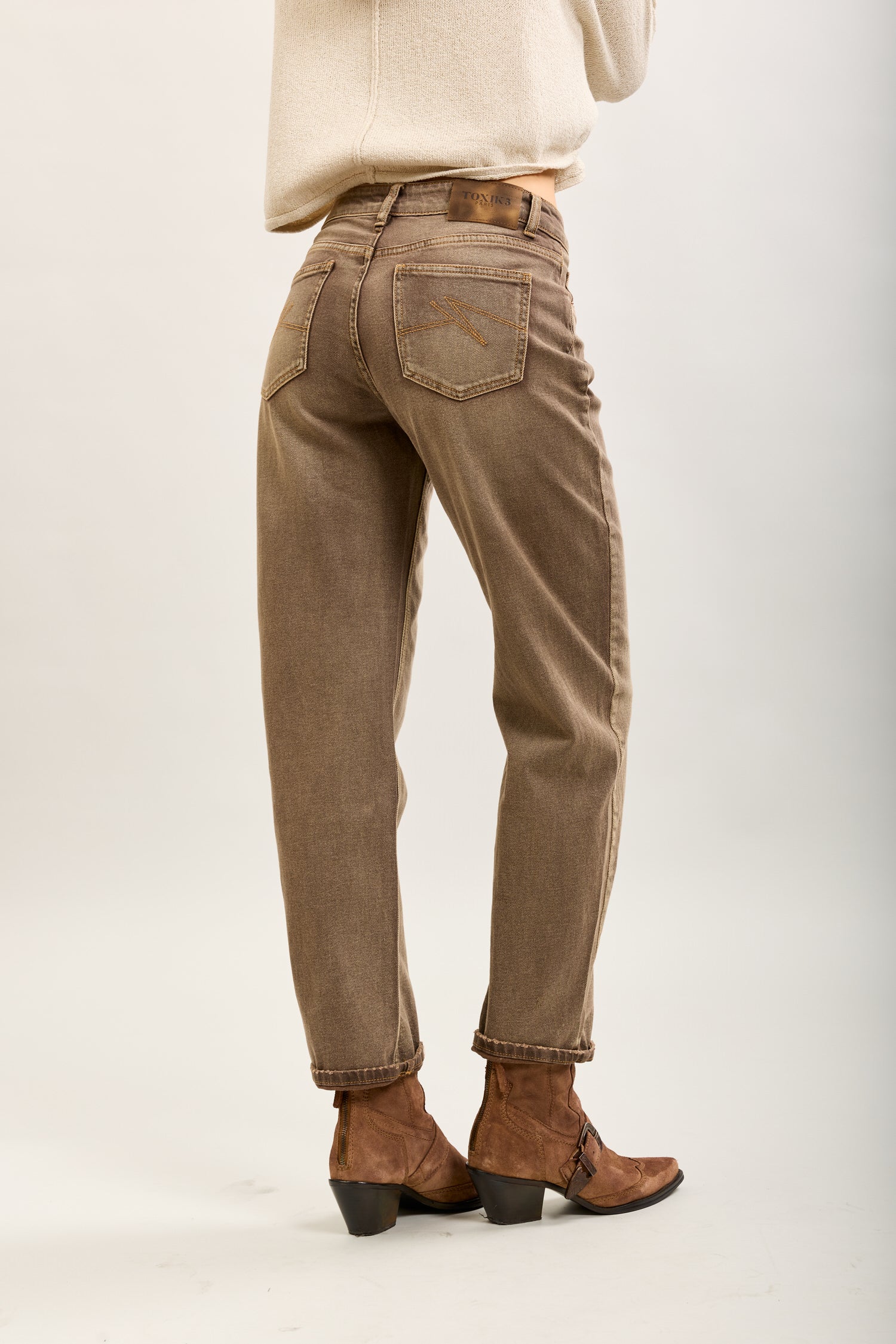 Toxik3 pantalon jean mom denim Lyocell