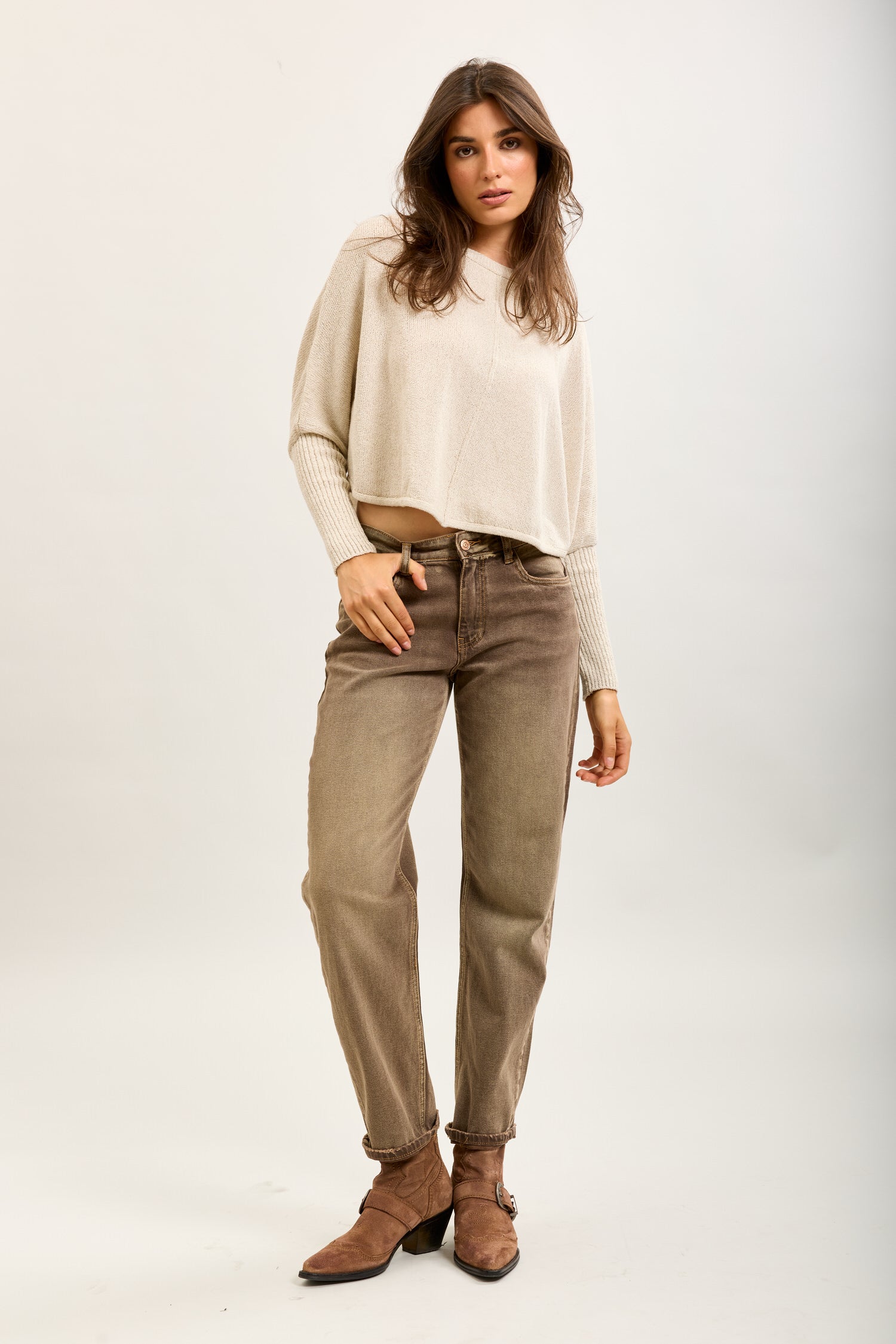 Toxik3 pantalon jean mom denim Lyocell