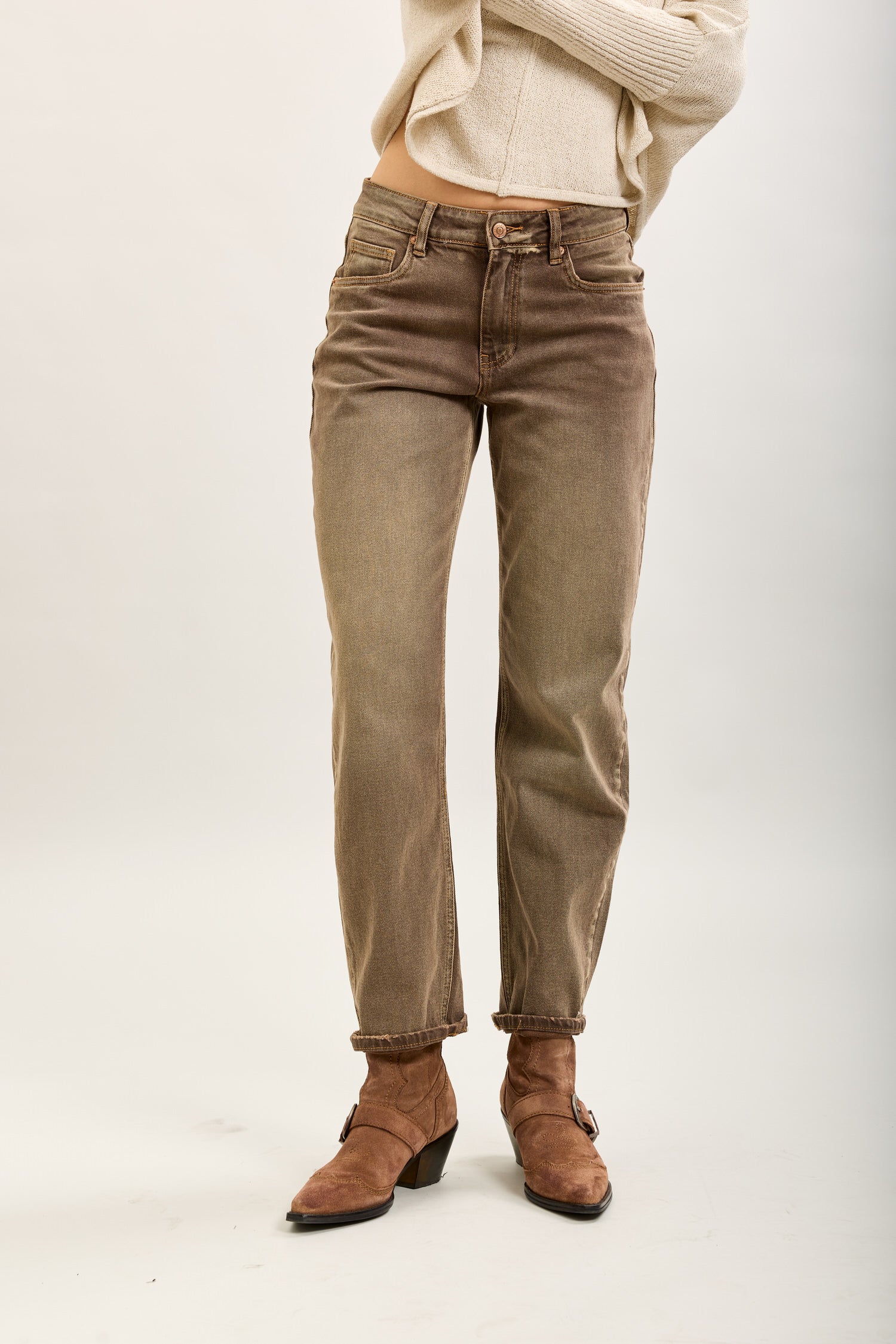 Toxik3 pantalon jean mom denim Lyocell