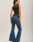 Toxik3 stretch denim bootcut jean pants with slits