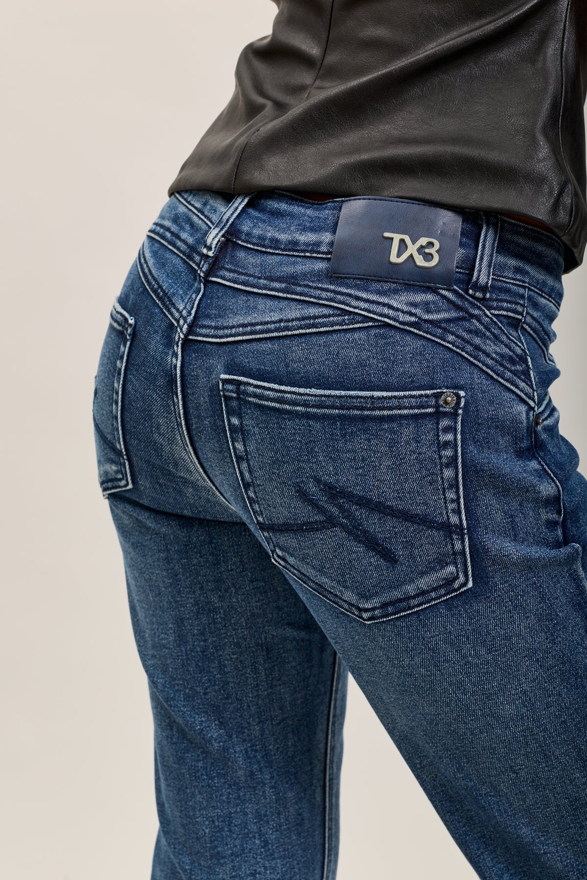 Toxik3 stretch denim bootcut jean pants with slits