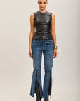 Toxik3 stretch denim bootcut jean pants with slits