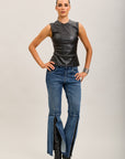 Toxik3 stretch denim bootcut jean pants with slits