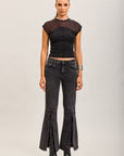 Toxik3 stretch denim bootcut jean pants with slits