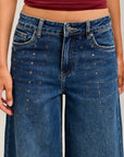 Toxik3 pantalon jean extra-wide denim stretch clous