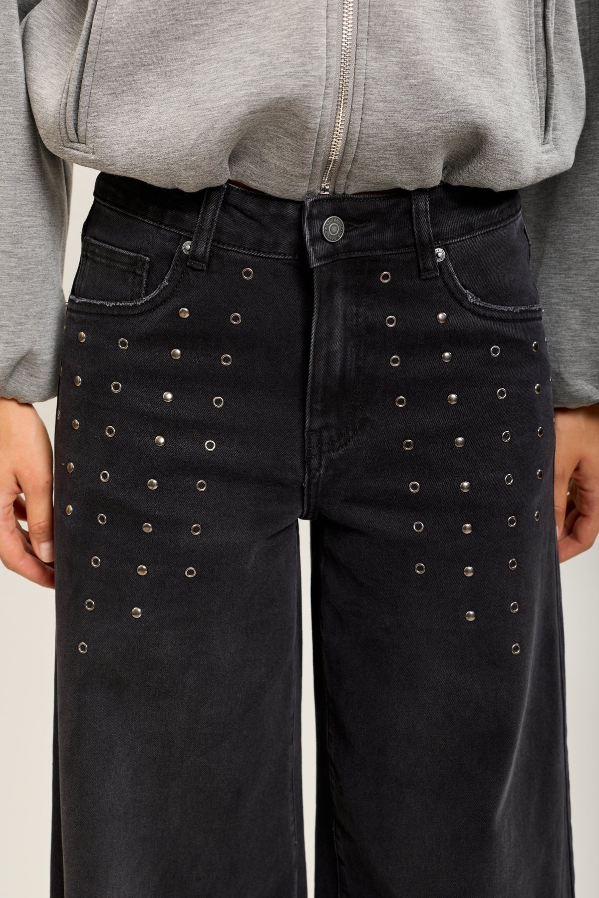 Toxik3 pantalon jean extra-wide denim stretch clous