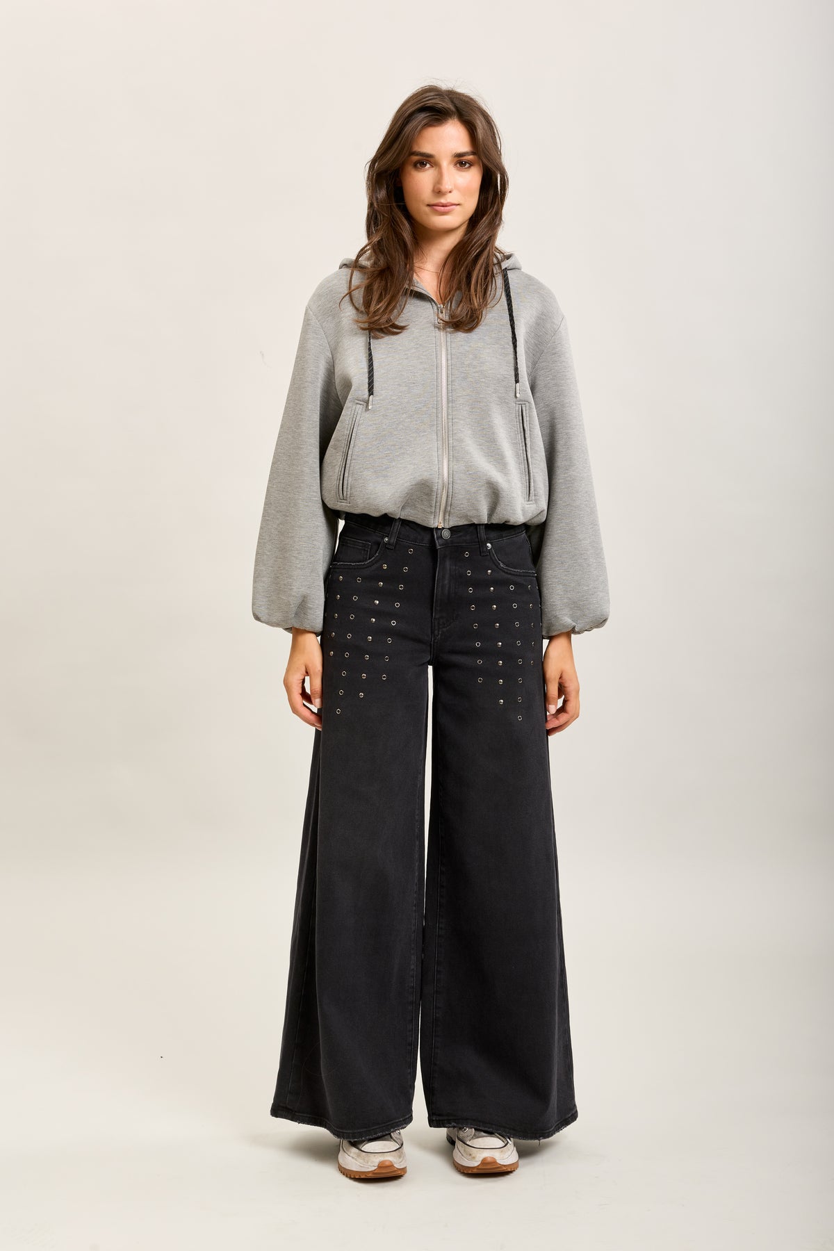 Toxik3 pantalon jean extra-wide denim stretch clous