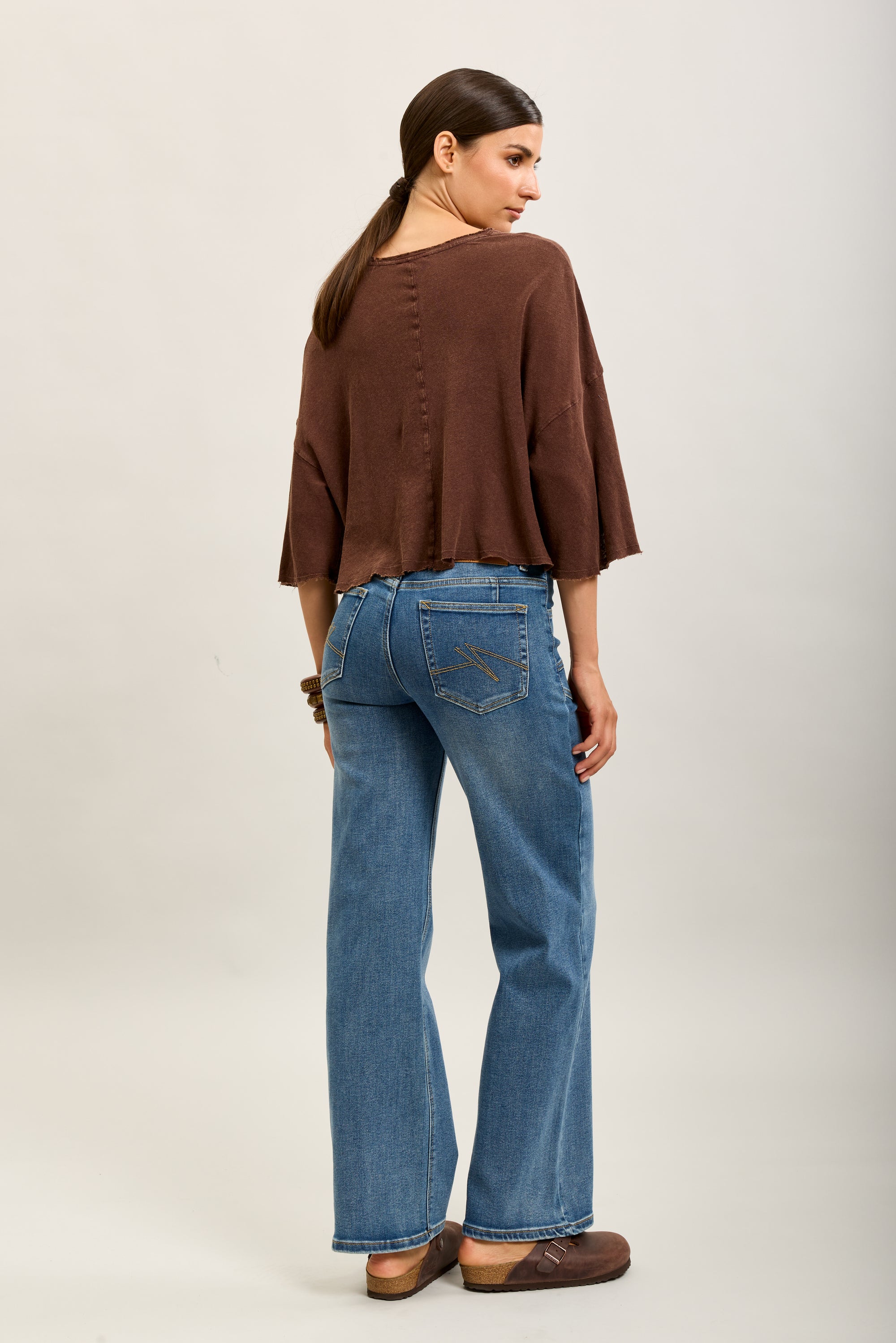 Toxik3 wide denim stretch jean pants patch pockets