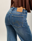 Toxik3 wide denim stretch jean pants patch pockets