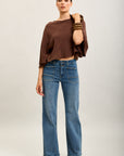 Toxik3 wide denim stretch jean pants patch pockets