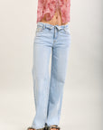 Toxik3 pantalon jean droit denim stretch ceinture retournée