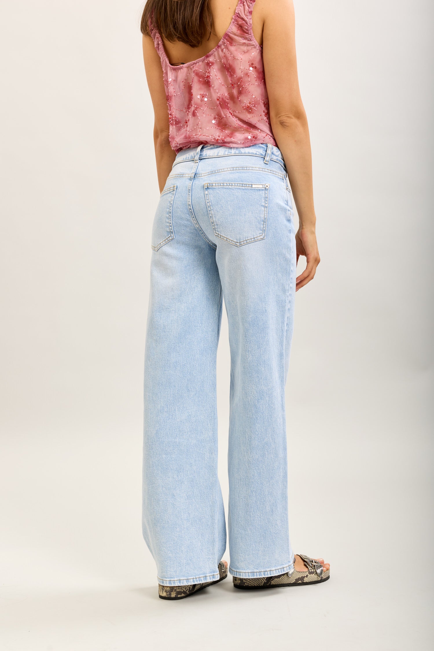 Toxik3 pantalon jean droit denim stretch ceinture retournée
