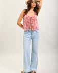 Toxik3 pantalon jean droit denim stretch ceinture retournée