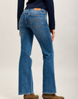 Toxik3 Bootcut-Jeanshose aus Stretch-Denim mit abgesteppten Taschen
