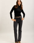Toxik3 Bootcut-Jeanshose aus Stretch-Denim mit abgesteppten Taschen