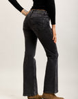Toxik3 Bootcut-Jeanshose aus Stretch-Denim mit abgesteppten Taschen