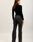 Toxik3 Bootcut-Jeanshose aus Stretch-Denim mit abgesteppten Taschen