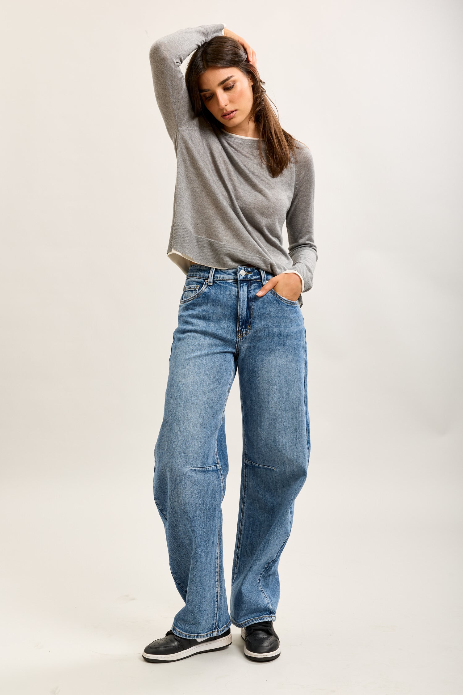 Pantalones vaqueros globo Toxik3 de denim elástico