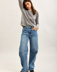 Pantalones vaqueros globo Toxik3 de denim elástico