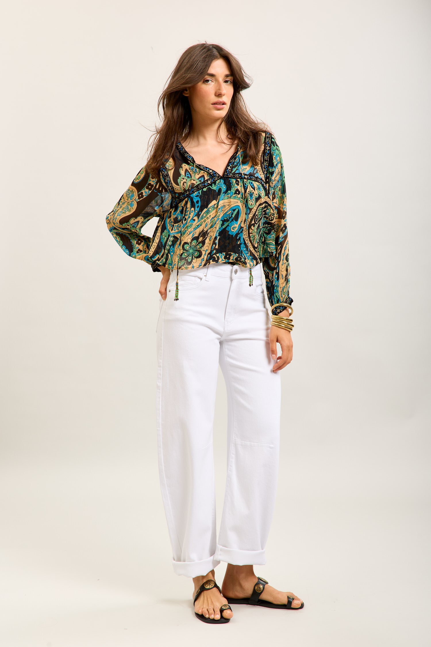 Pantalones vaqueros globo Toxik3 de denim elástico